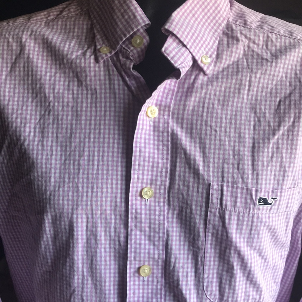 🚨B2G1 VINEYARD VINES Lilac White Striped Button Up